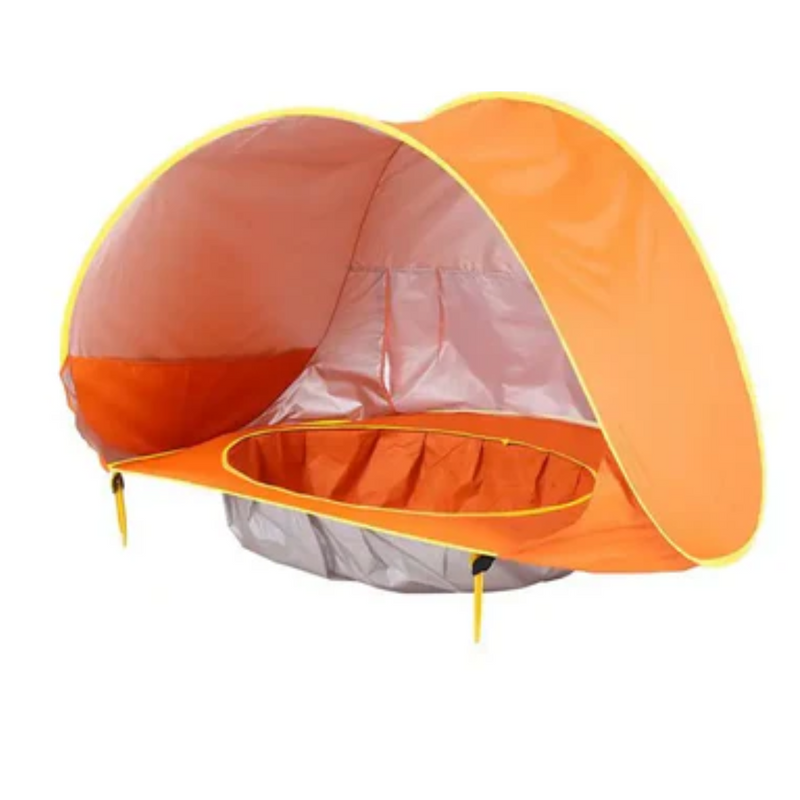 Barraca Pop‑Up com Piscina Portátil e Proteção UV para Bebês e Crianças
