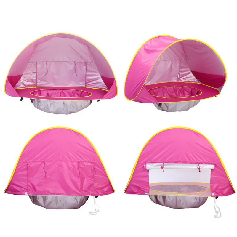 Barraca Pop‑Up com Piscina Portátil e Proteção UV para Bebês e Crianças